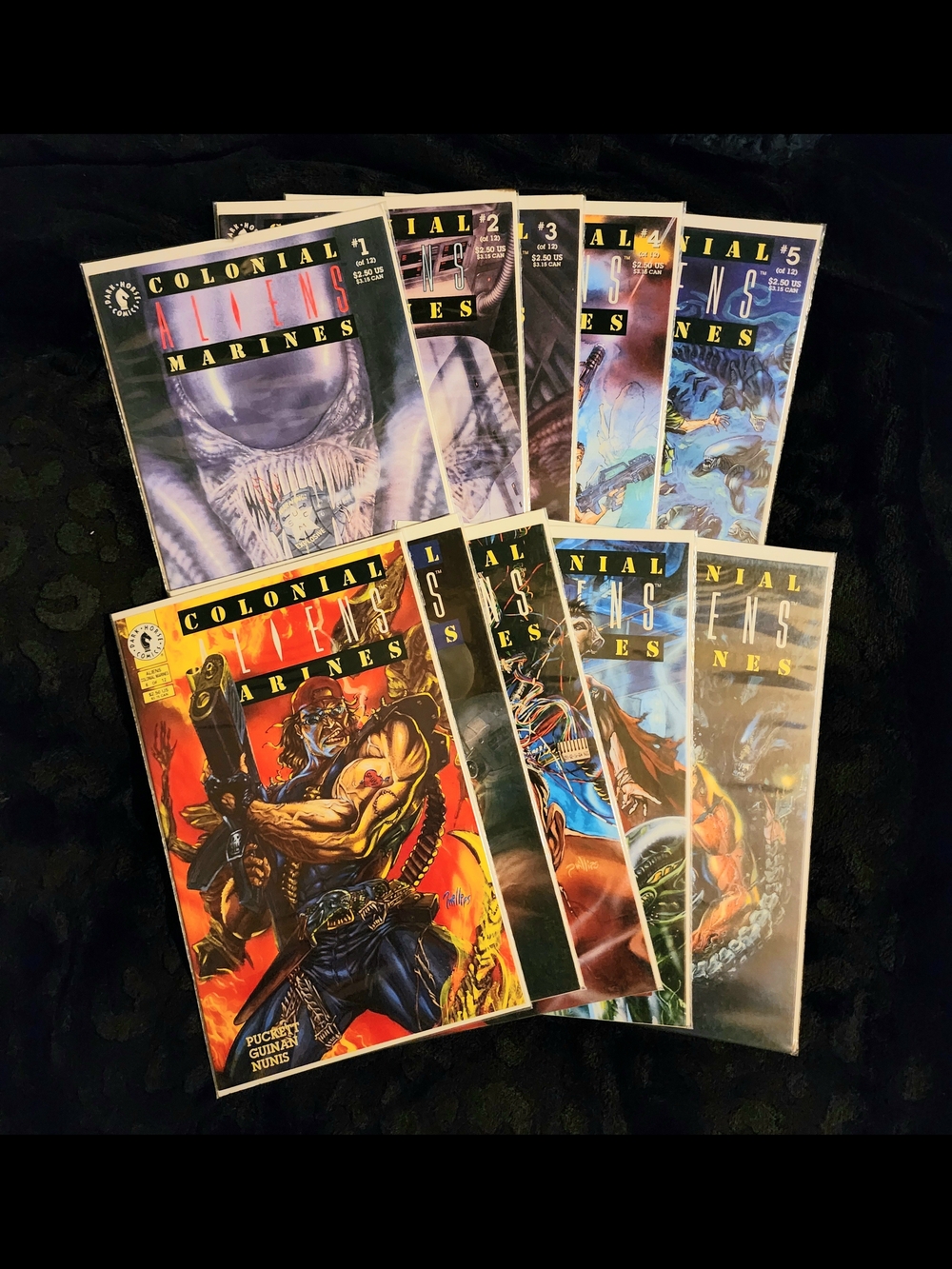 Vintage 90s Aliens Colonial Marines Dark Horse Comics #1-10 bagged and boarded
